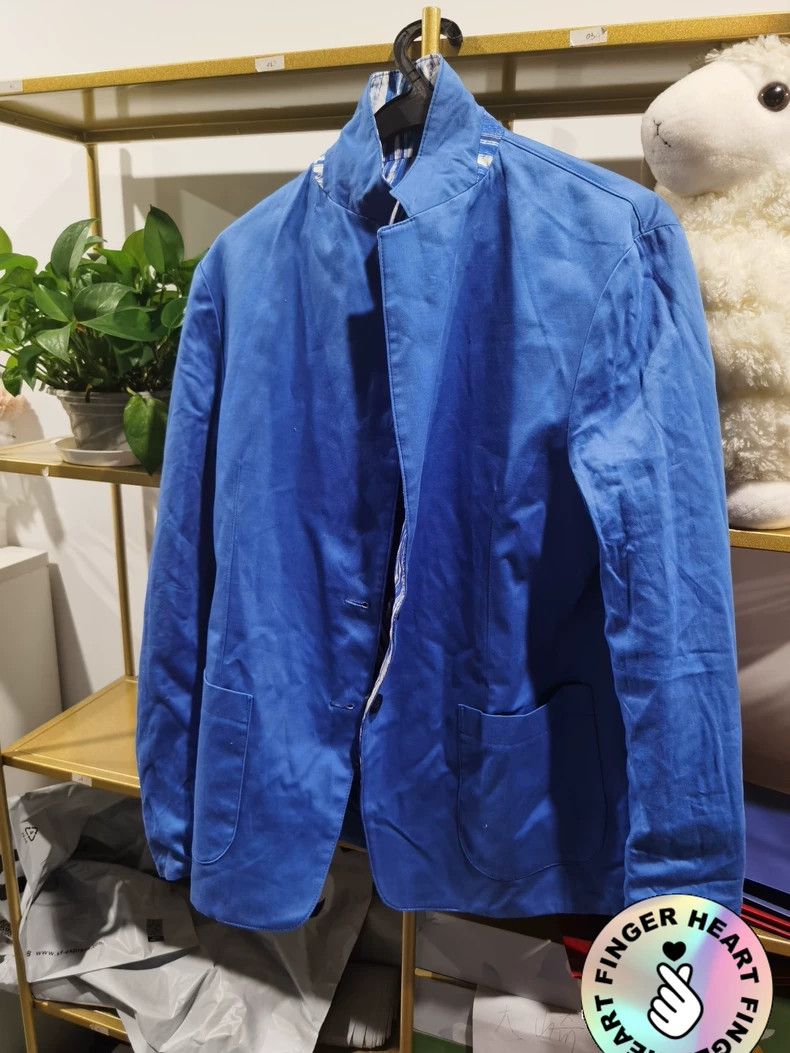 Kenzo Kenzo Blue Patterned Casual Blazer - dmc Size US S / EU 44-46 / 1 - 2 Thumbnail
