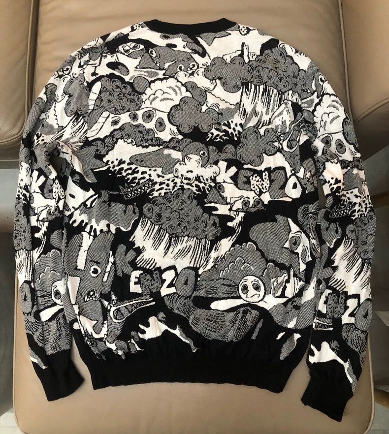 Kenzo KENZO Printed Knit Sweater - dmc Size US XS / EU 42 / 0 - 4 Thumbnail