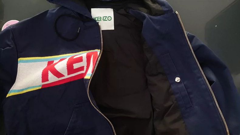 Kenzo Kenzo Blue Hooded Jacket with Logo - dmc Size US S / EU 44-46 / 1 - 4 Thumbnail