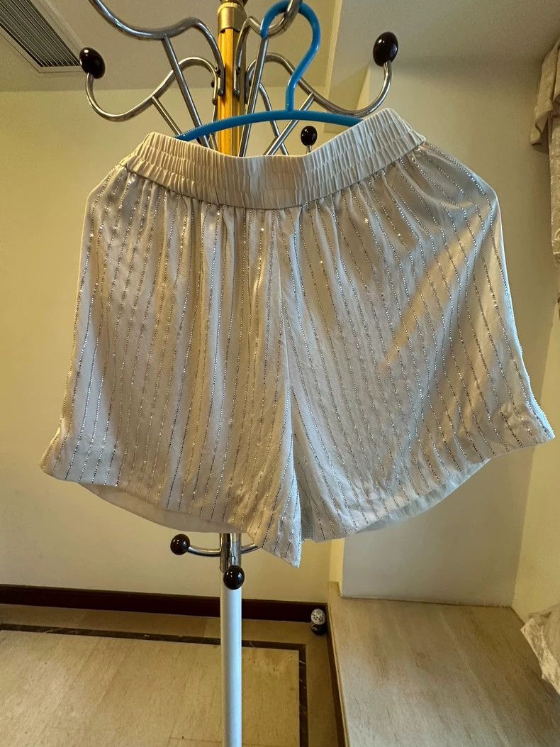 Alexander Wang Alexander Wang Silk Rhinestone Shorts - dmc Size US 26 / EU 42 - 2 Thumbnail