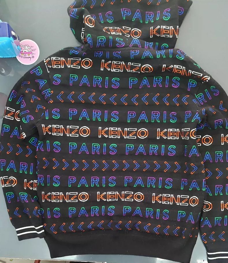 Kenzo Kenzo Paris Logo Hoodie - dmc Size US XS / EU 42 / 0 - 7 Thumbnail