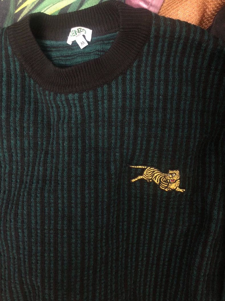 Kenzo Kenzo Men's Green Knit Sweater - dmc Size US L / EU 52-54 / 3 - 2 Thumbnail