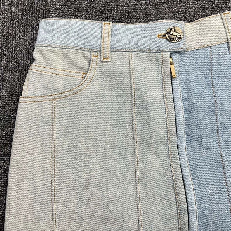 Chanel Chanel Greek Series Colorblock Denim Skirt - dmc Size US 36 / EU 52 - 3 Thumbnail