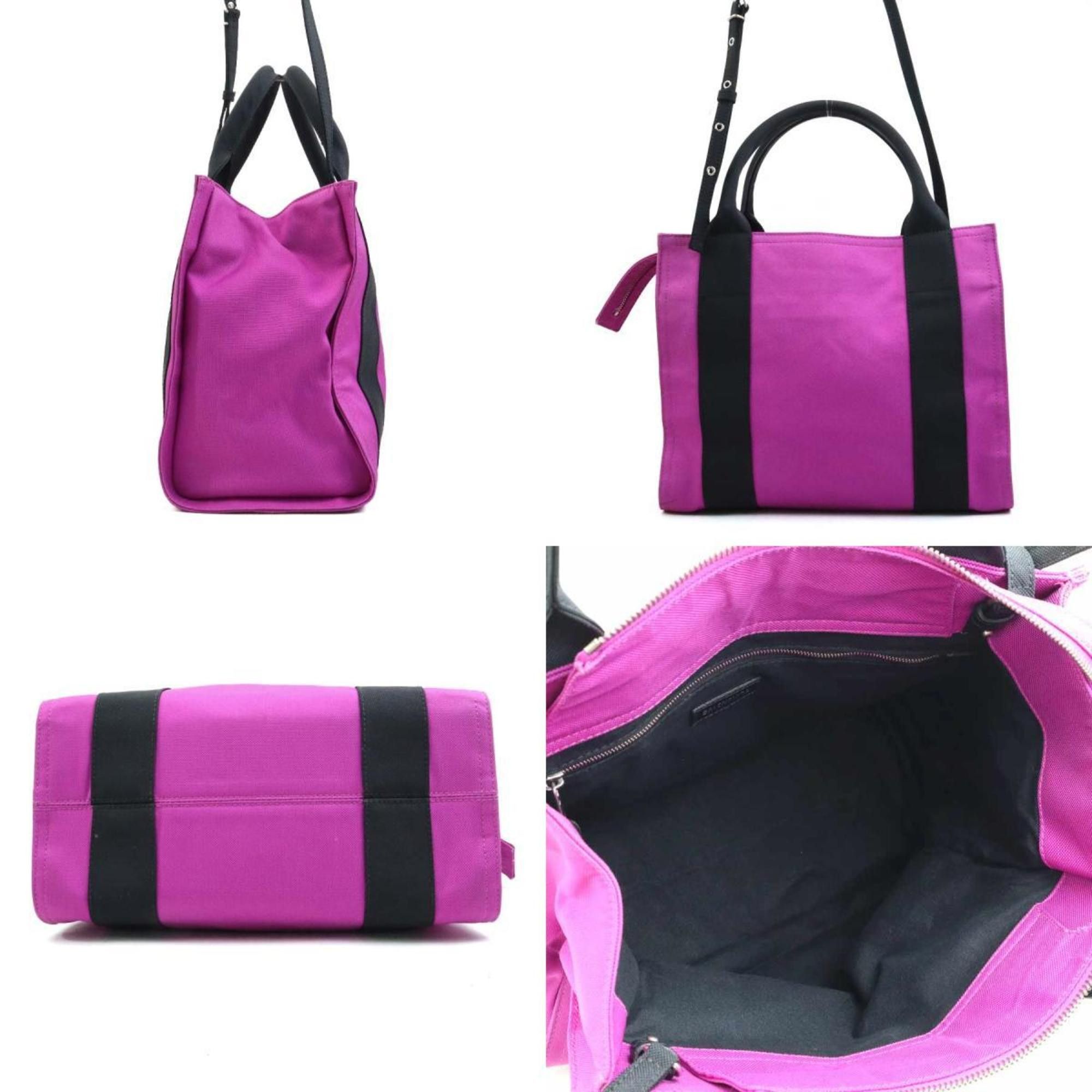 Balenciaga Balenciaga Handbag Shoulder Bag Canvas Purple Black Women's e60831a Size ONE SIZE - 2 Thumbnail