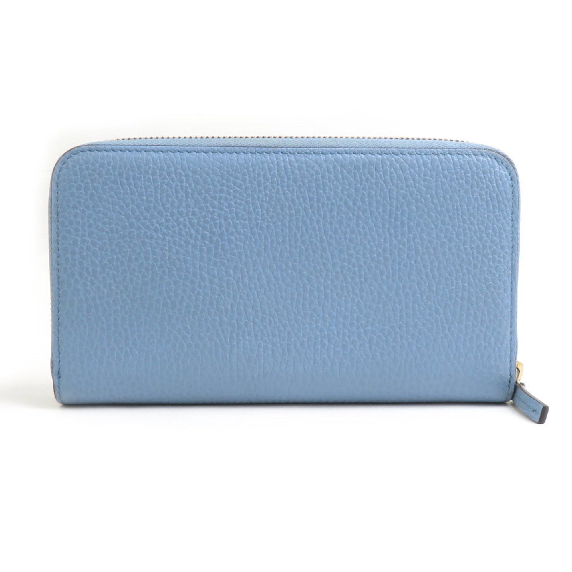 Gucci Gucci round long wallet in light blue leather, men's and women's, 449347 h31502g Size ONE SIZE - 2 Thumbnail