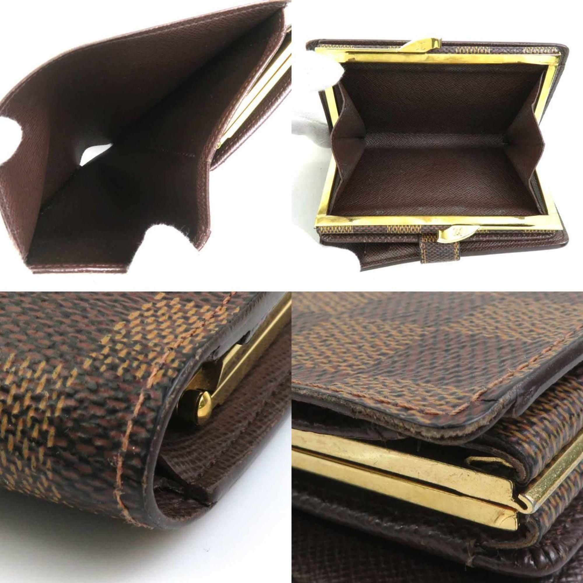 Louis Vuitton Louis Vuitton Damier Portefeuille Viennois Bifold Wallet in Canvas, Brown and Gold, Women's, N61664 e60855k Size ONE SIZE - 3 Thumbnail