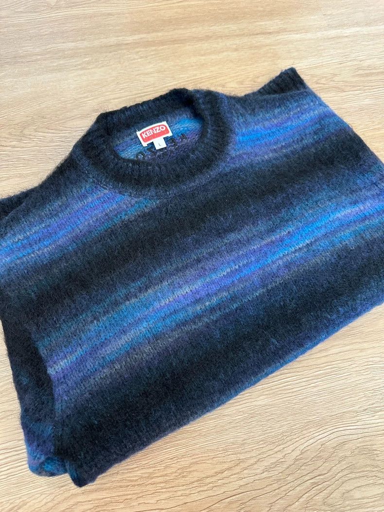 Kenzo Kenzo Blue Striped Wool Sweater Men - dmc Size US L / EU 52-54 / 3 - 5 Thumbnail