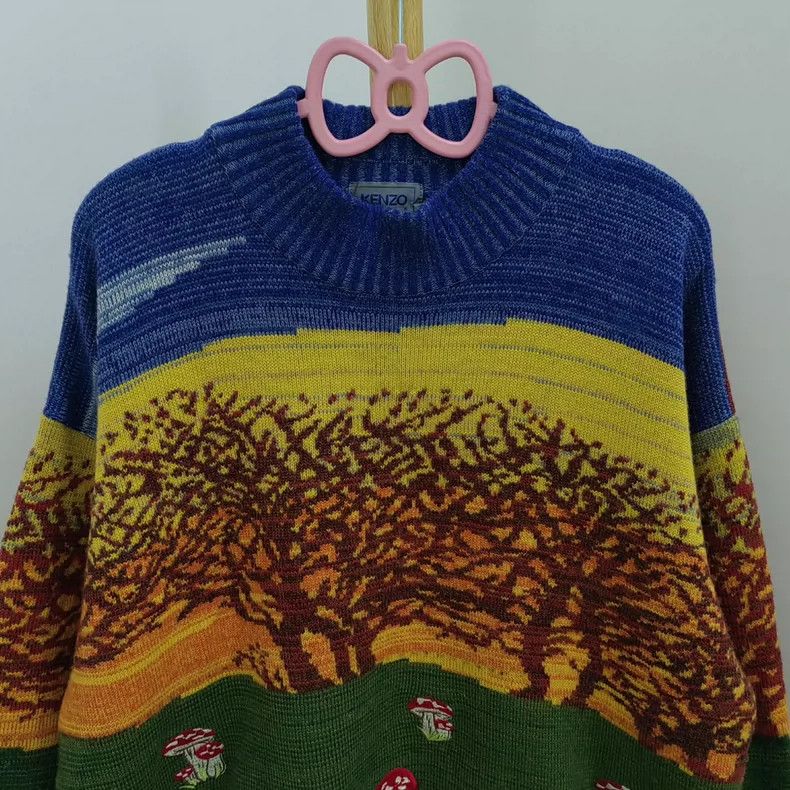 Kenzo KENZO Vintage Landscape Wool Sweater - dmc Size US XL / EU 56 / 4 - 2 Thumbnail