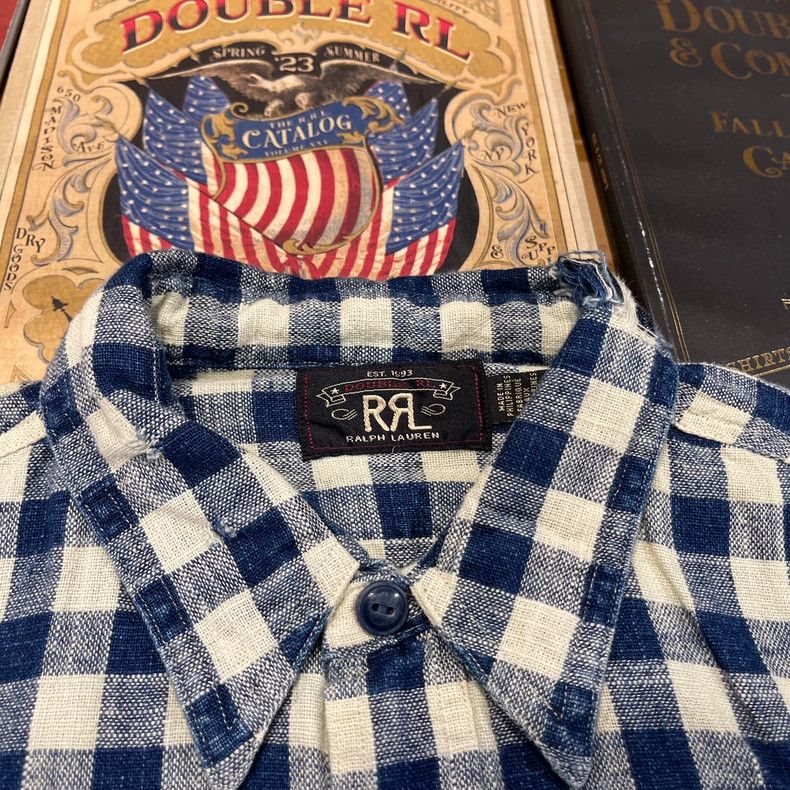 RRL Ralph Lauren RRL Plaid Patch Distressed Flannel Shirt - dmc Size US S / EU 44-46 / 1 - 8 Thumbnail
