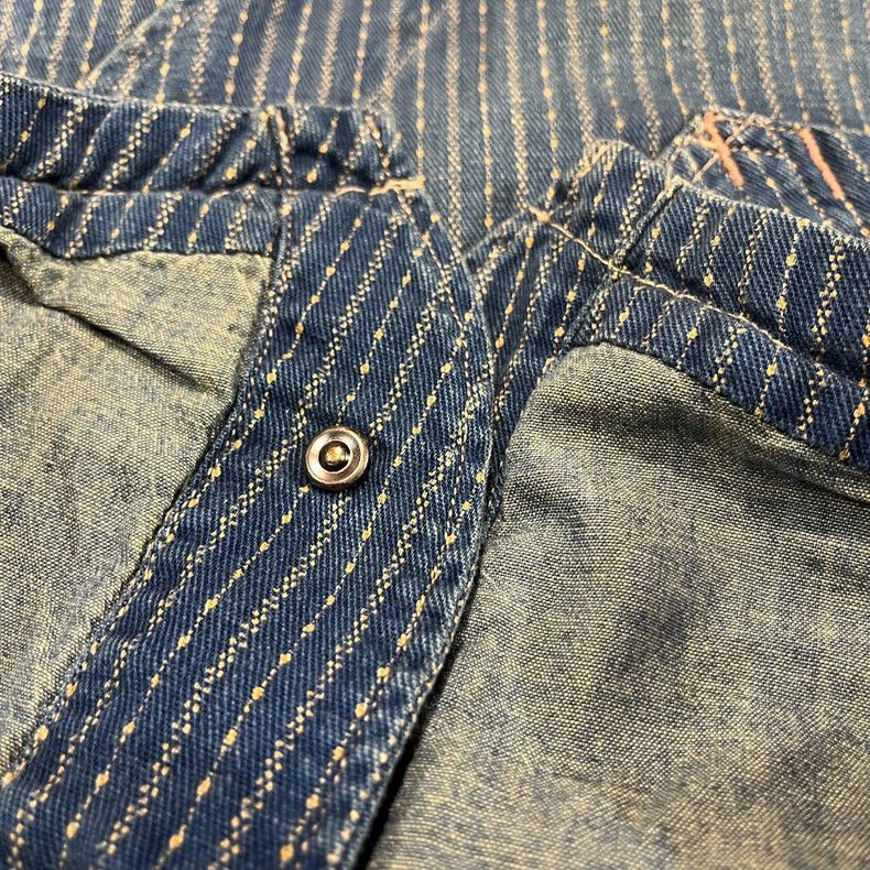 RRL Ralph Lauren RRL Indigo Striped Denim Vest - dmc Size US S / EU 44-46 / 1 - 6 Thumbnail