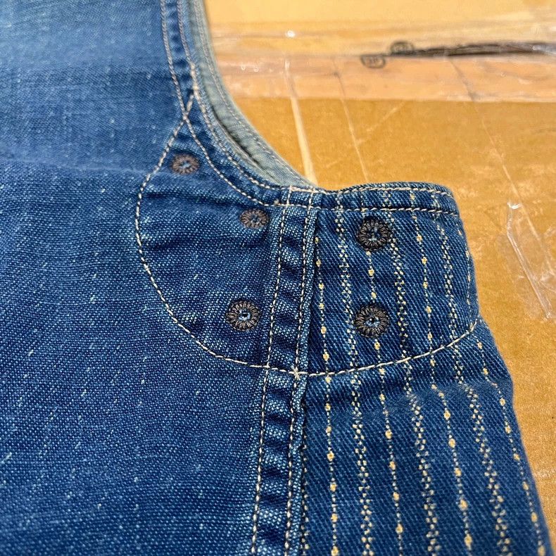 RRL Ralph Lauren RRL Indigo Striped Denim Vest - dmc Size US S / EU 44-46 / 1 - 5 Thumbnail