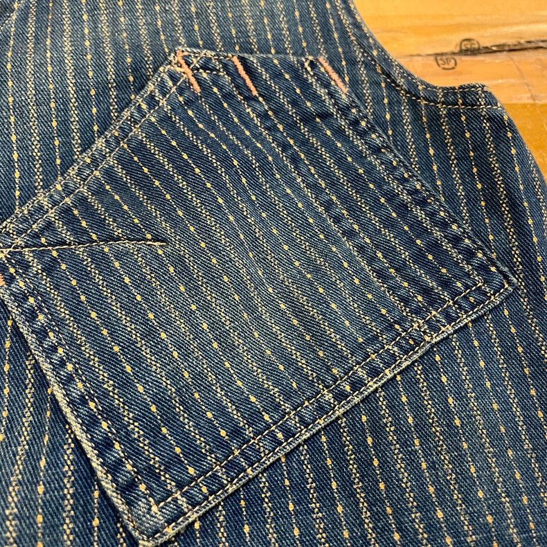 RRL Ralph Lauren RRL Indigo Striped Denim Vest - dmc Size US S / EU 44-46 / 1 - 7 Thumbnail