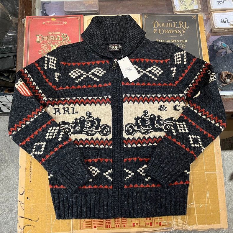 RRL Ralph Lauren RRL Fair Isle Zip-Up Sweater - dmc Size US S / EU 44-46 / 1 - 2 Thumbnail