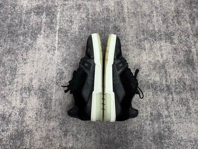 Louis Vuitton Louis Vuitton LV Trainer Black Sneakers - dmc Size US 7 / EU 40 - 4 Thumbnail