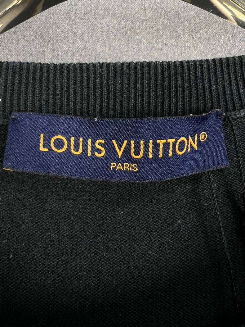 Louis Vuitton Louis Vuitton Black Portrait Knit Tee - dmc Size US L / EU 52-54 / 3 - 3 Thumbnail