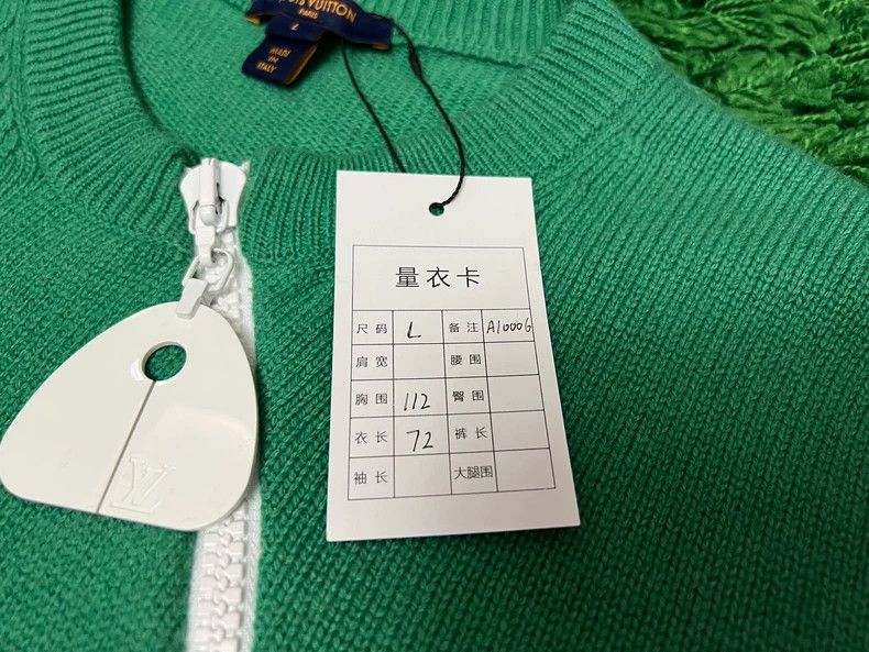 Louis Vuitton Louis Vuitton Green Zip Sleeve Sweater - dmc Size US L / EU 52-54 / 3 - 6 Thumbnail