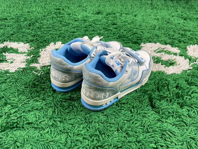 Louis Vuitton Louis Vuitton LV Trainer Blue Sneakers - dmc Size US 6.5 / EU 39-40 - 3 Thumbnail