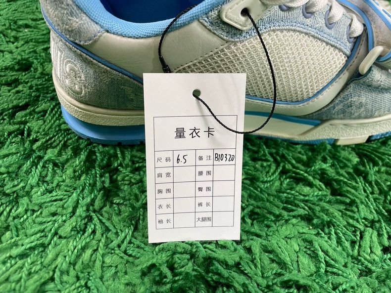 Louis Vuitton Louis Vuitton LV Trainer Blue Sneakers - dmc Size US 6.5 / EU 39-40 - 9 Thumbnail