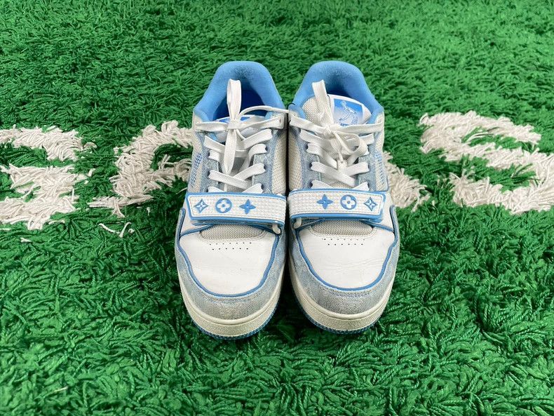 Louis Vuitton Louis Vuitton LV Trainer Blue Sneakers - dmc Size US 6.5 / EU 39-40 - 2 Thumbnail