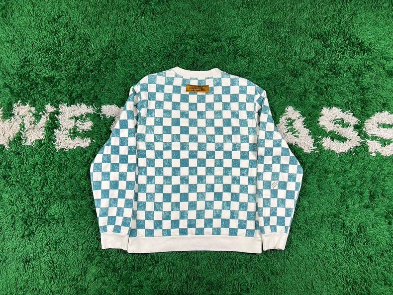Louis Vuitton Louis Vuitton White Green Check Sweatshirt - dmc Size US L / EU 52-54 / 3 - 2 Thumbnail