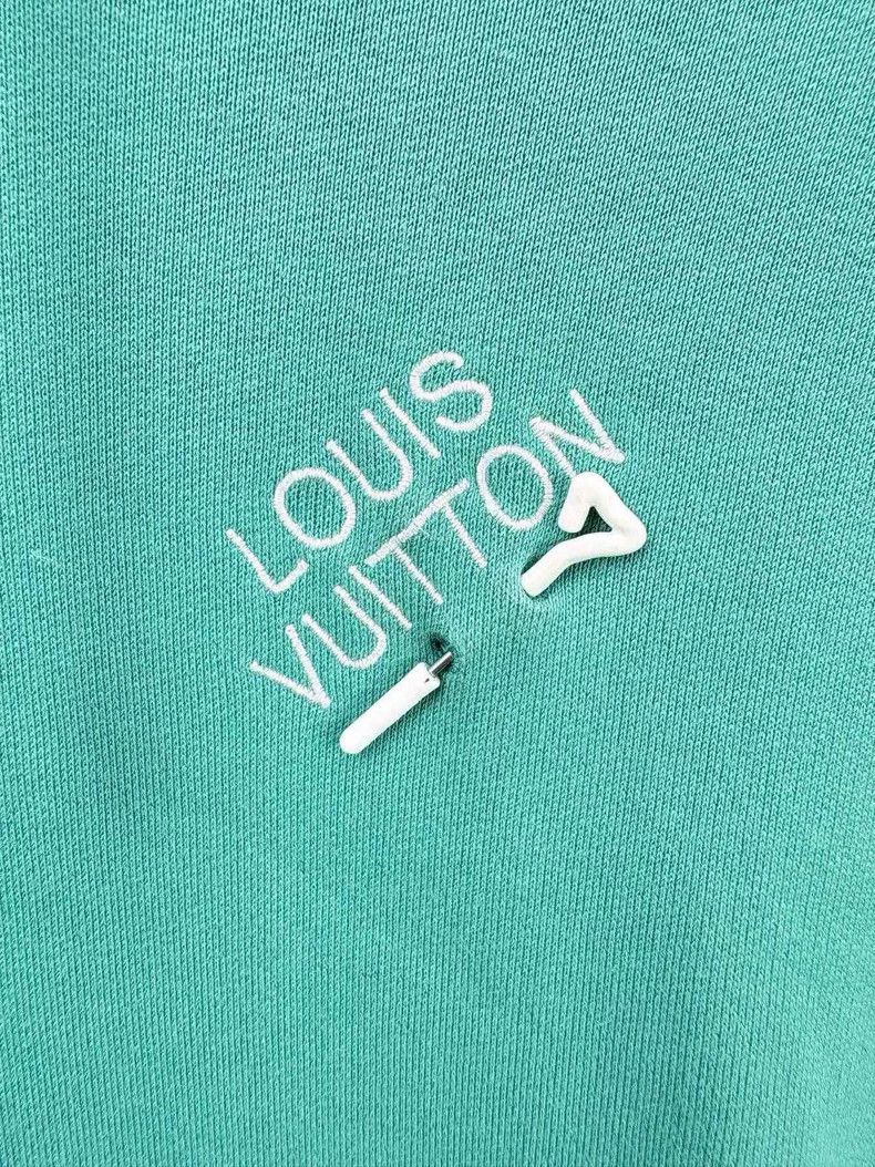 Louis Vuitton Louis Vuitton Green Embroidered Logo Hoodie - dmc Size US S / EU 44-46 / 1 - 3 Thumbnail