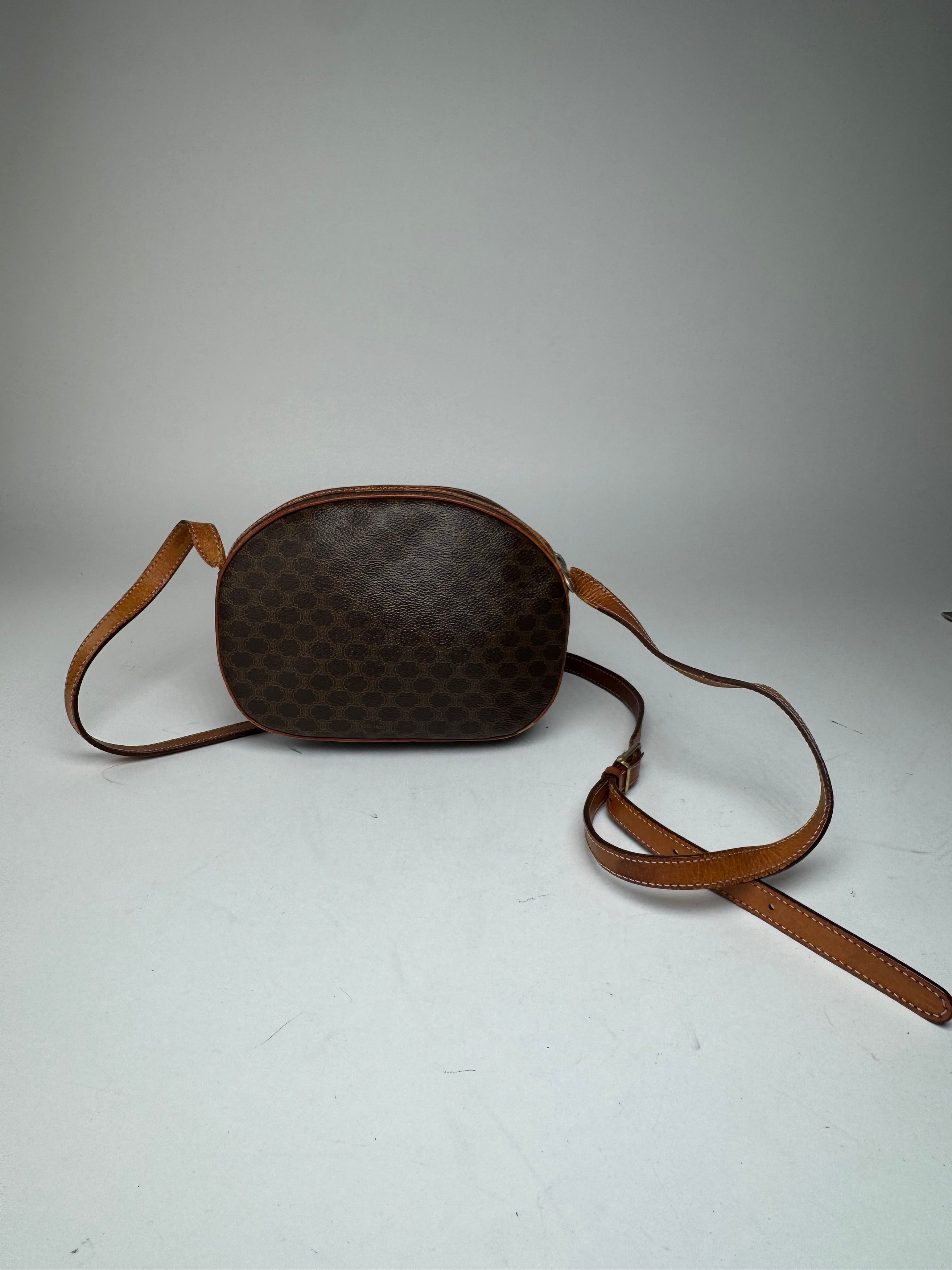Celine Vintage Triomphe Leather monogram Bag brown Size ONE SIZE - 2 Thumbnail