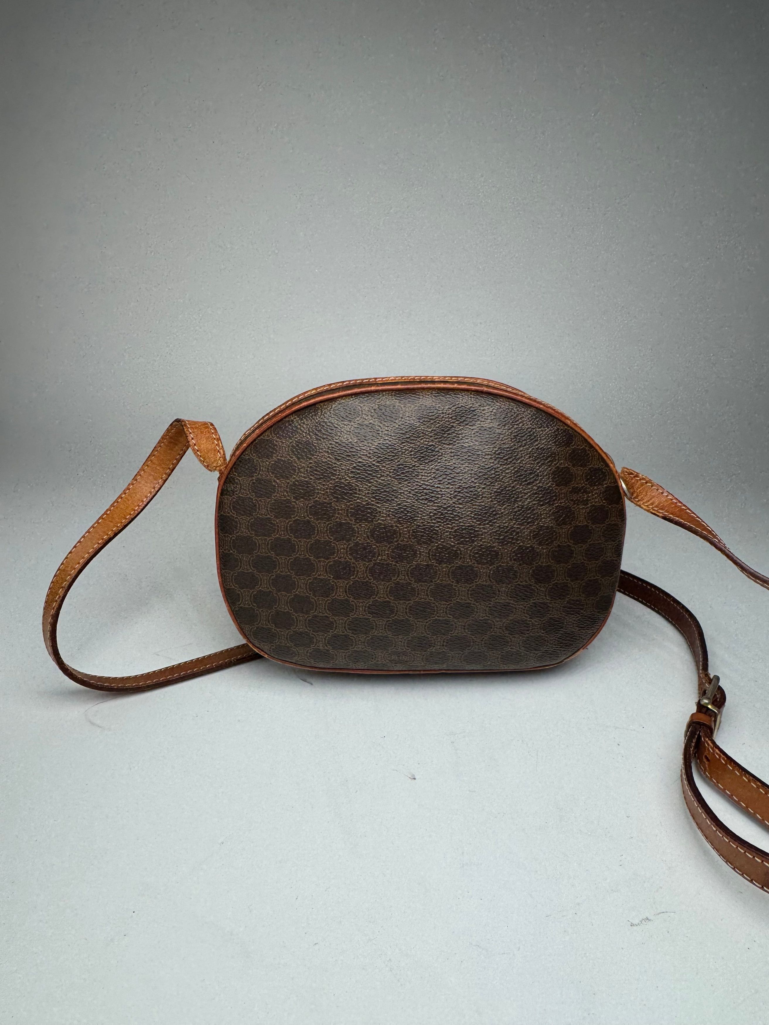 Celine Vintage Triomphe Leather monogram Bag brown Size ONE SIZE - 15 Thumbnail
