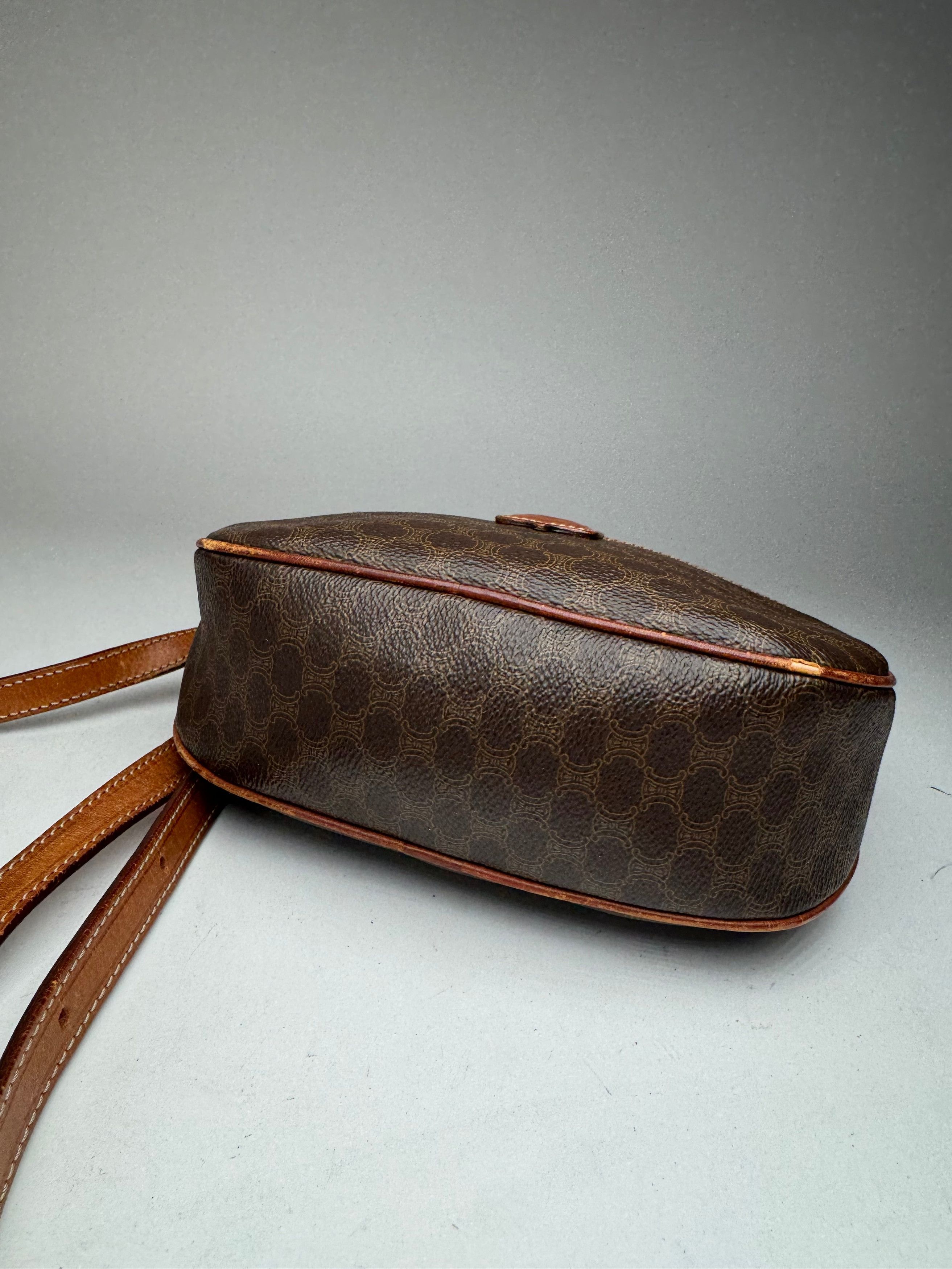 Celine Vintage Triomphe Leather monogram Bag brown Size ONE SIZE - 12 Thumbnail