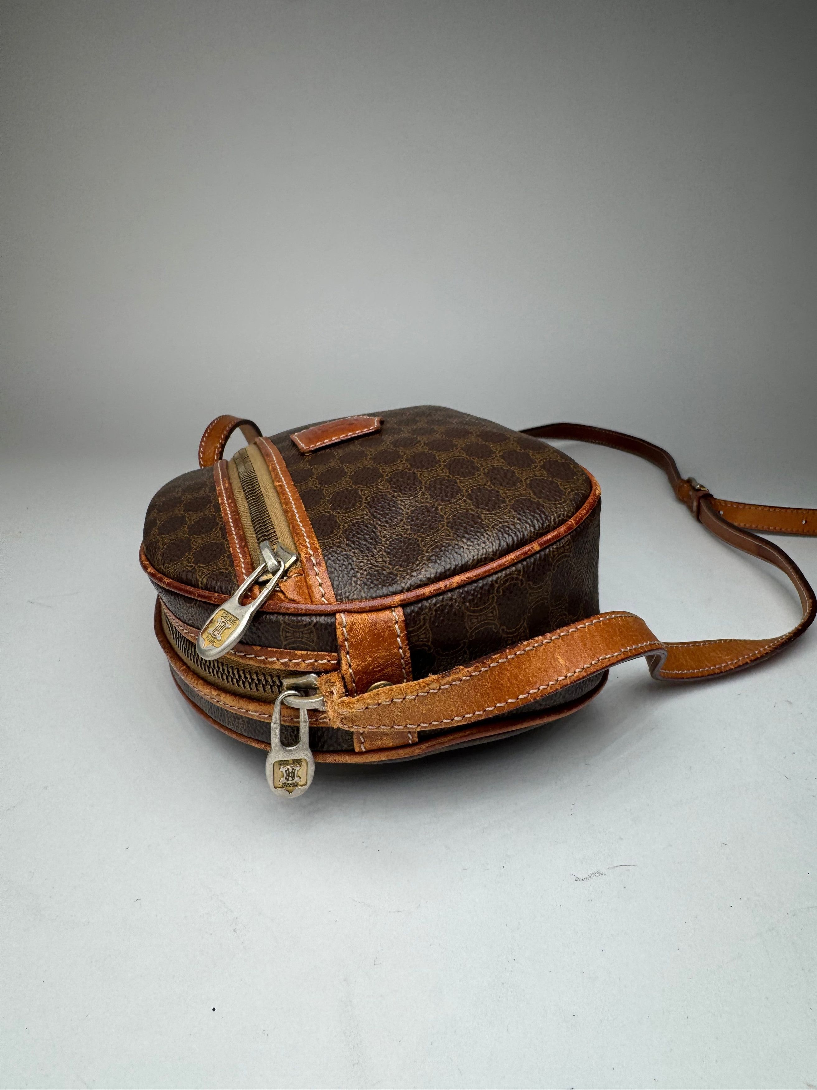 Celine Vintage Triomphe Leather monogram Bag brown Size ONE SIZE - 6 Thumbnail