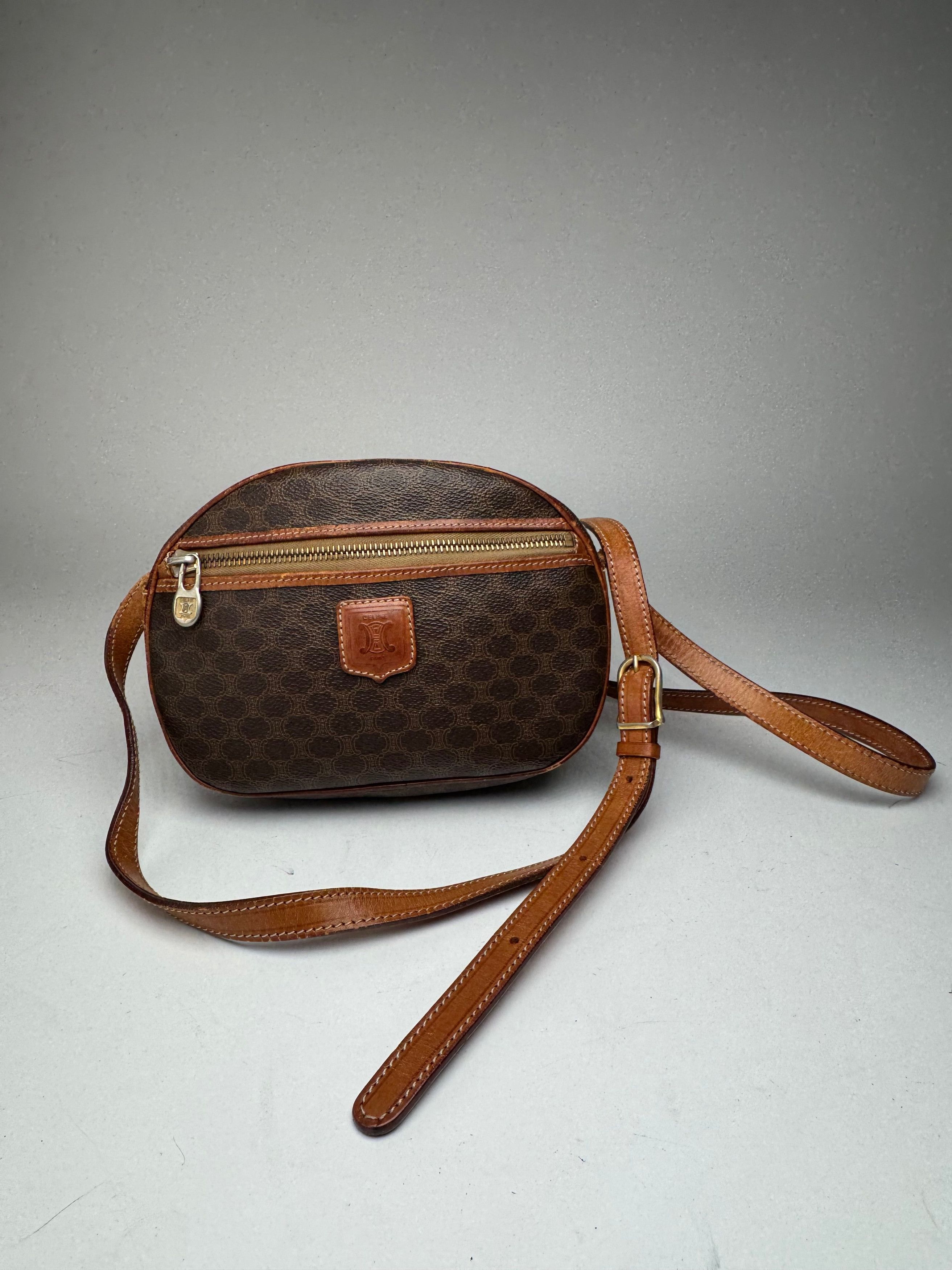 Celine Vintage Triomphe Leather monogram Bag brown Size ONE SIZE - 13 Thumbnail