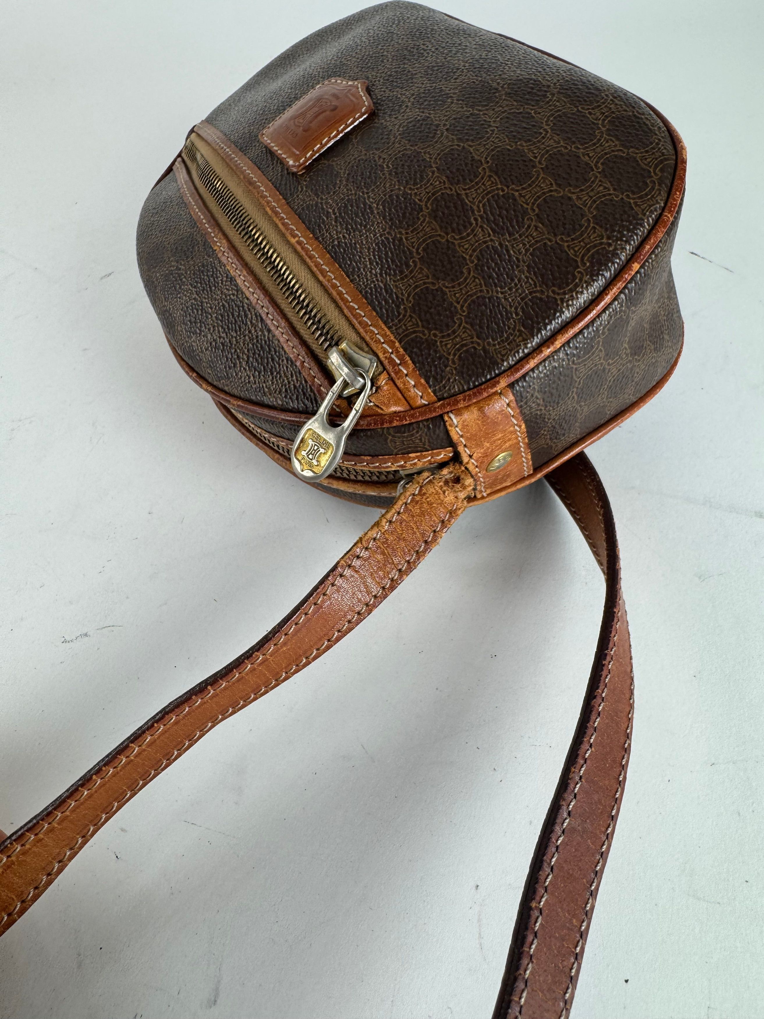 Celine Vintage Triomphe Leather monogram Bag brown Size ONE SIZE - 11 Thumbnail