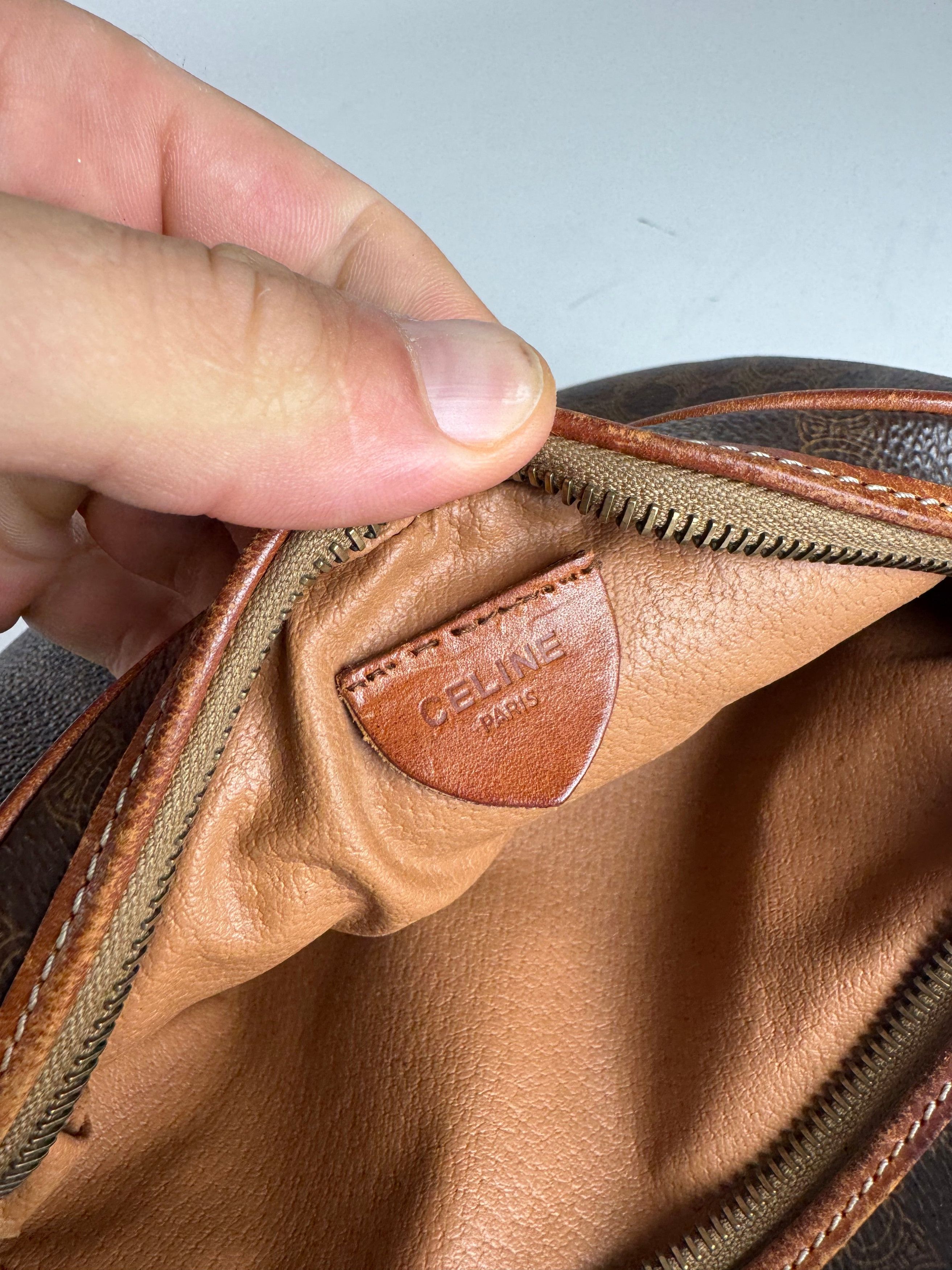 Celine Vintage Triomphe Leather monogram Bag brown Size ONE SIZE - 4 Thumbnail