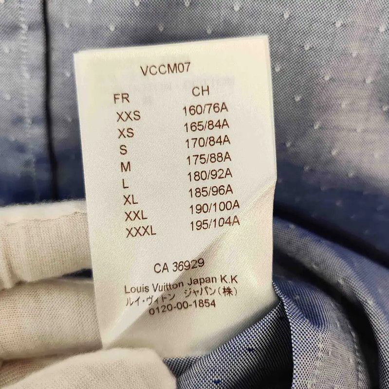 Louis Vuitton Louis Vuitton Men's Blue Cotton Shirt 0089 Size US S / EU 44-46 / 1 - 6 Thumbnail