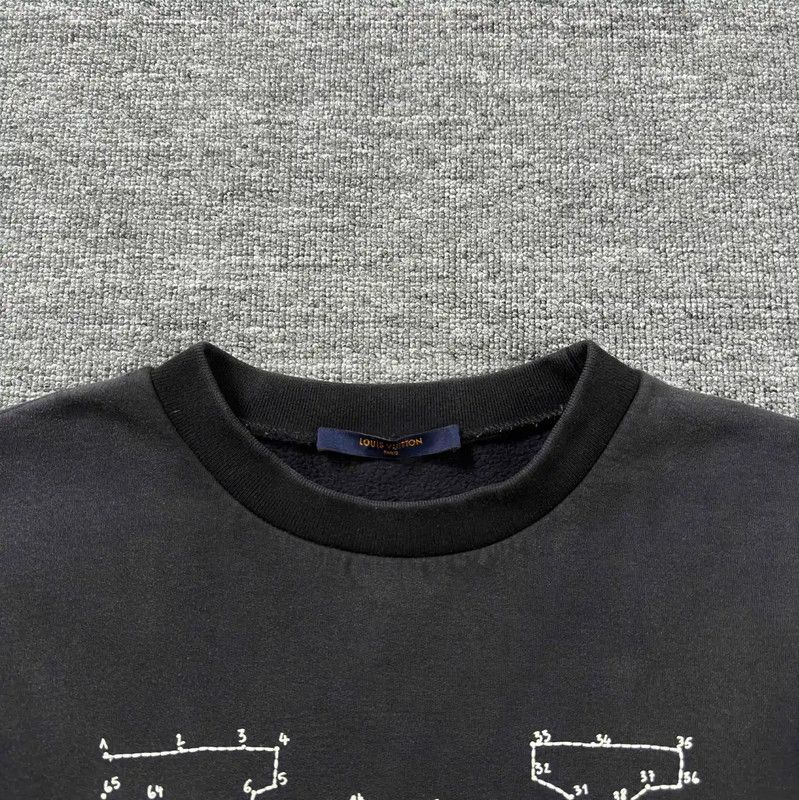 Louis Vuitton Louis Vuitton Men's Black Cotton Sweatshirt 0089 Size US L / EU 52-54 / 3 - 3 Thumbnail