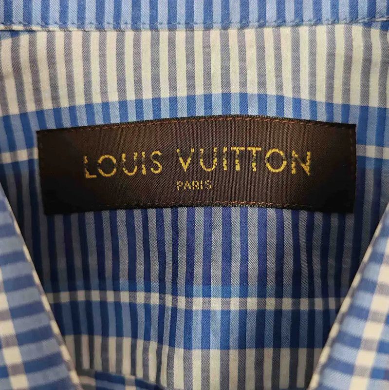Louis Vuitton Louis Vuitton Blue Striped Cotton Shirt 0089 Size US M / EU 48-50 / 2 - 3 Thumbnail