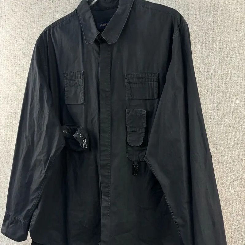 Louis Vuitton Louis Vuitton Black Cotton Long Sleeve Shirt 0089 Size US XXL / EU 58 / 5 - 3 Thumbnail