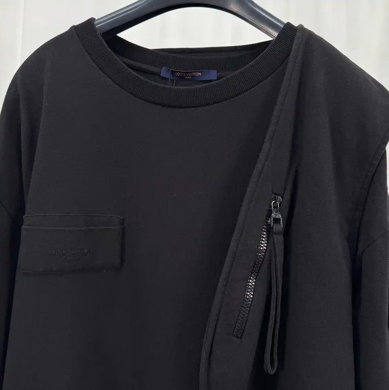 Louis Vuitton Louis Vuitton Black XL Long Sleeve Logo T-Shirt 0089 Size US XL / EU 56 / 4 - 3 Thumbnail