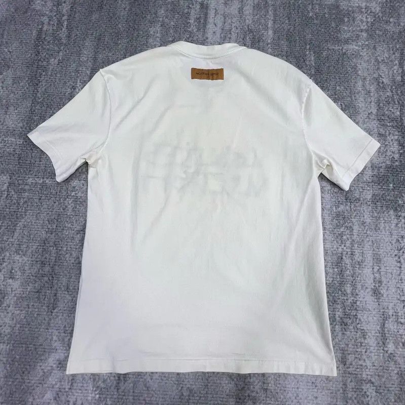 Louis Vuitton Louis Vuitton White Cotton XXL Men's T-Shirt 0089 Size US XXL / EU 58 / 5 - 4 Thumbnail