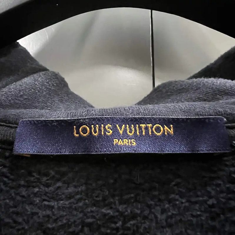 Louis Vuitton Louis Vuitton Black Cotton Pullover Hoodie 0089 Size US L / EU 52-54 / 3 - 3 Thumbnail
