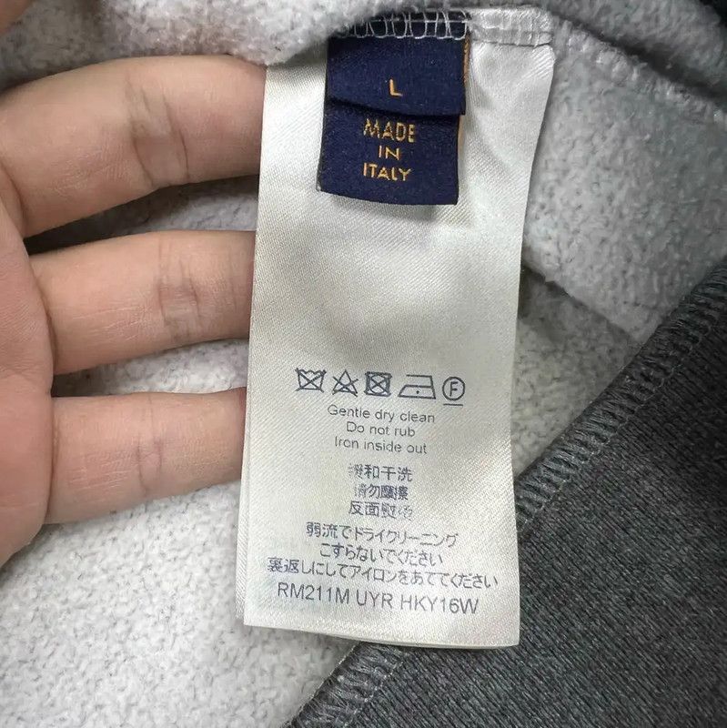 Louis Vuitton Louis Vuitton Gray Cotton Men's Sweatshirt 0089 Size US L / EU 52-54 / 3 - 3 Thumbnail