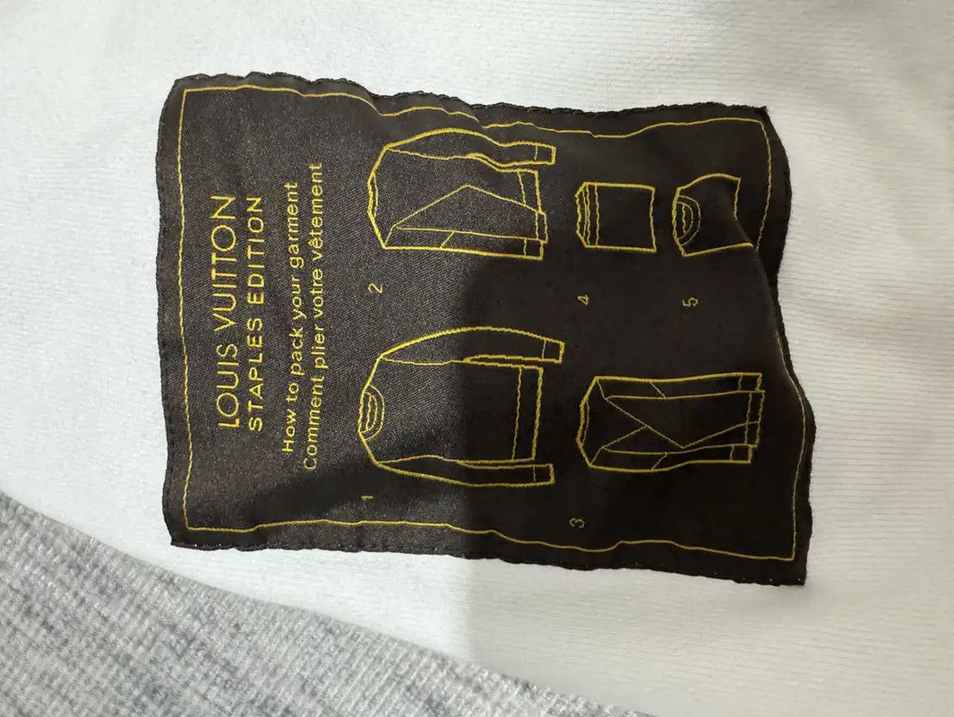 Louis Vuitton Louis Vuitton White Cotton Logo Embroidered Sweatshirt 0089 Size US L / EU 52-54 / 3 - 5 Thumbnail