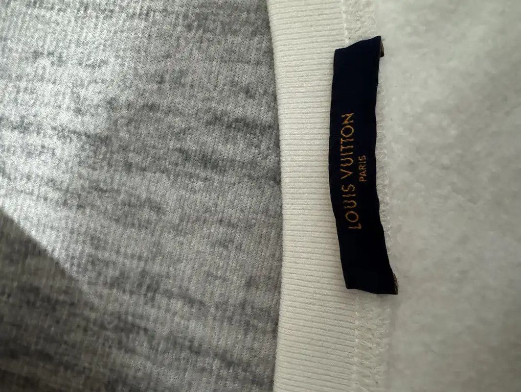 Louis Vuitton Louis Vuitton White Cotton Logo Embroidered Sweatshirt 0089 Size US L / EU 52-54 / 3 - 3 Thumbnail