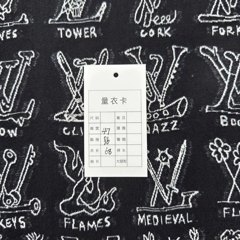Louis Vuitton Louis Vuitton Black Cotton Men's T-Shirt 0089 Size US S / EU 44-46 / 1 - 5 Thumbnail