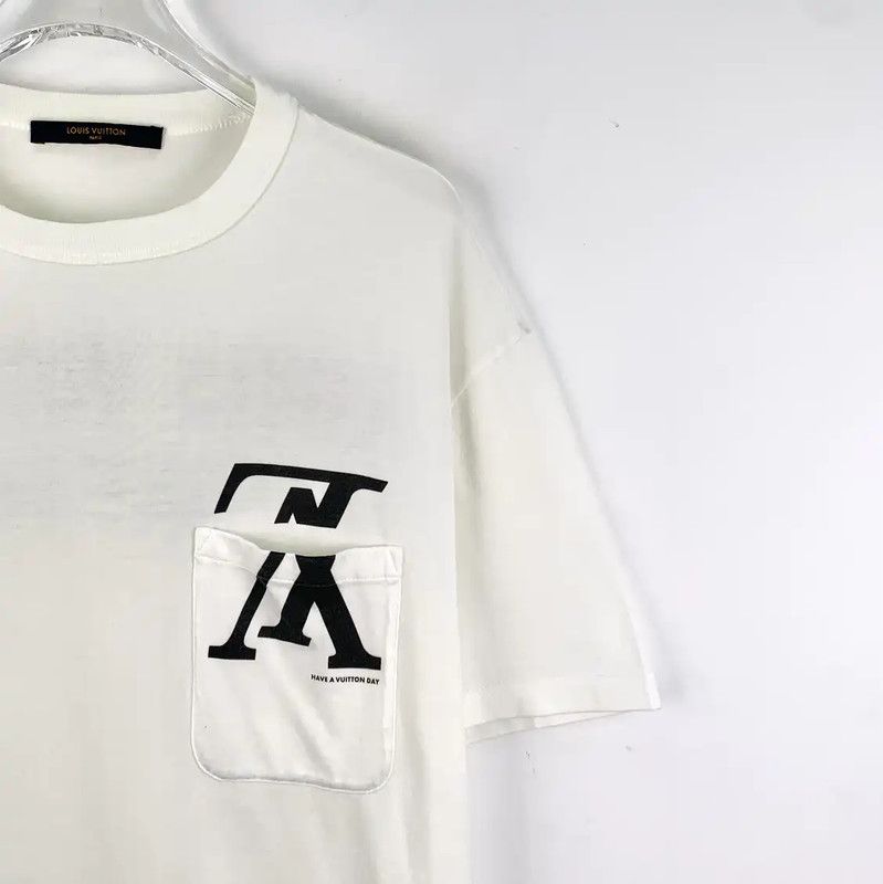 Louis Vuitton Louis Vuitton White Cotton Men's T-Shirt 0089 Size US M / EU 48-50 / 2 - 3 Thumbnail