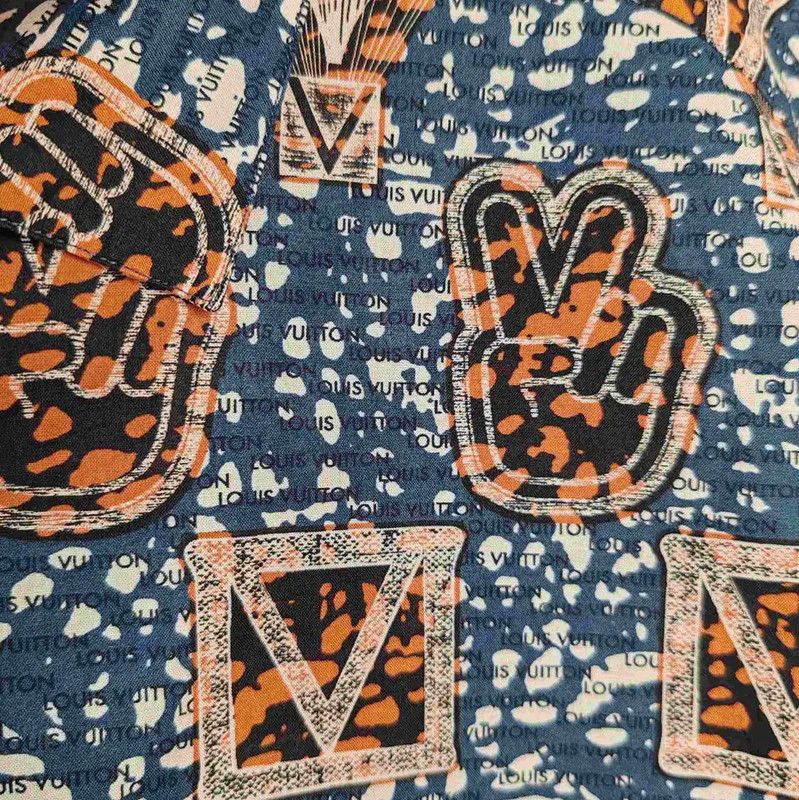 Louis Vuitton Louis Vuitton Brown Cotton Men's Shirt XL 0089 Size US XL / EU 56 / 4 - 4 Thumbnail