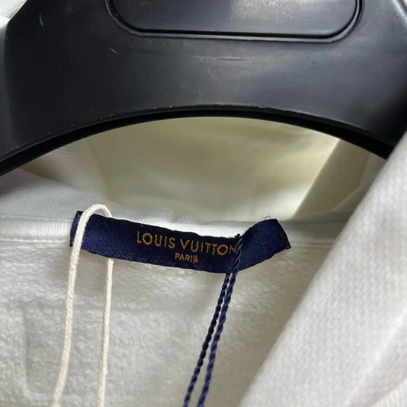 Louis Vuitton Louis Vuitton White Cotton Men's Hoodie 0089 Size US XL / EU 56 / 4 - 4 Thumbnail