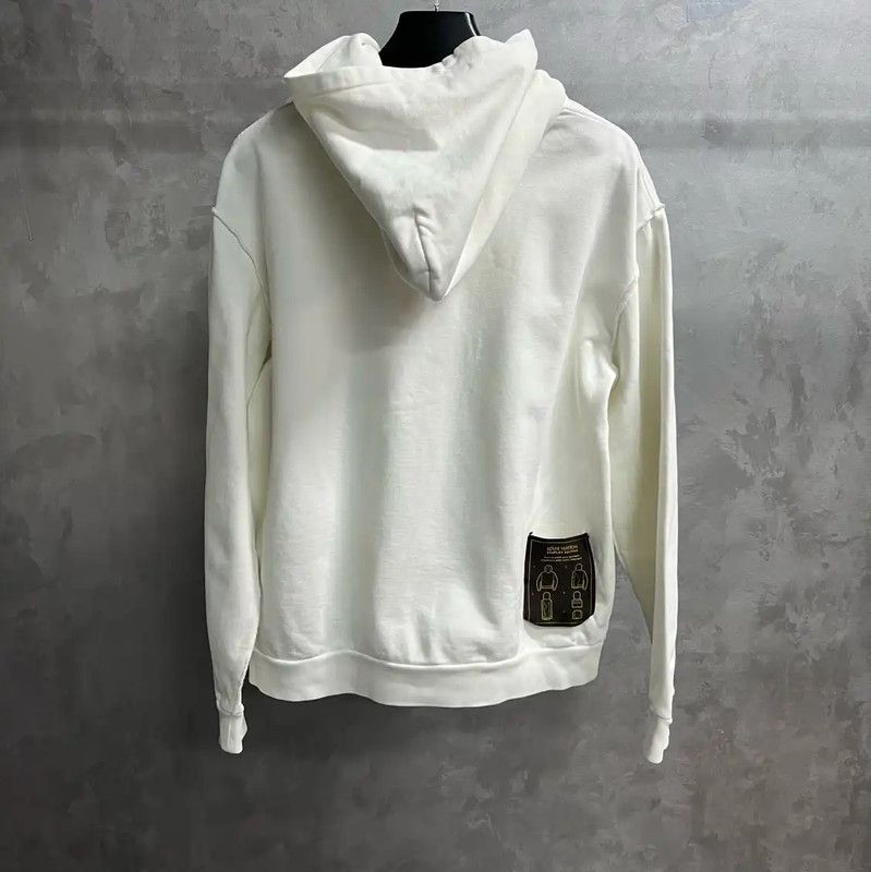 Louis Vuitton Louis Vuitton White Cotton Men's Hoodie 0089 Size US XL / EU 56 / 4 - 2 Thumbnail