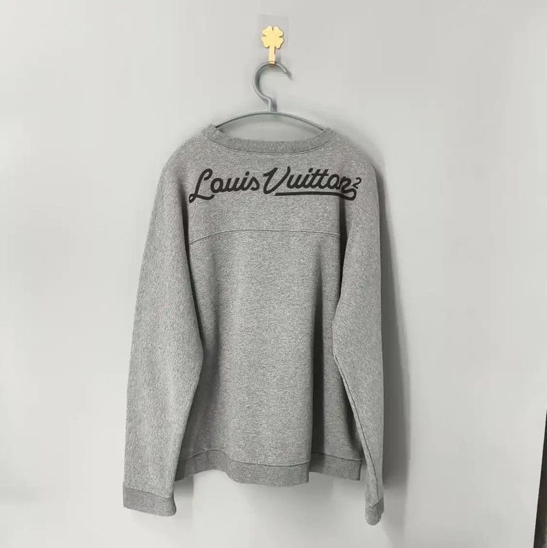 Louis Vuitton Louis Vuitton Gray Cotton Men's Sweatshirt XXL 0089 Size US XXL / EU 58 / 5 - 2 Thumbnail