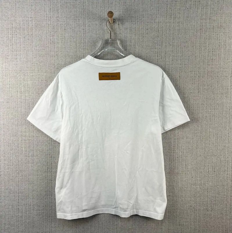Louis Vuitton Louis Vuitton White Printed Cotton T-Shirt 0089 Size US XL / EU 56 / 4 - 2 Thumbnail