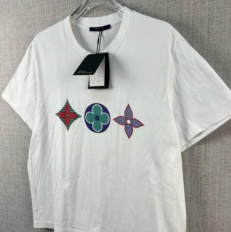 Louis Vuitton Louis Vuitton White Printed Cotton T-Shirt 0089 Size US XL / EU 56 / 4 - 3 Thumbnail
